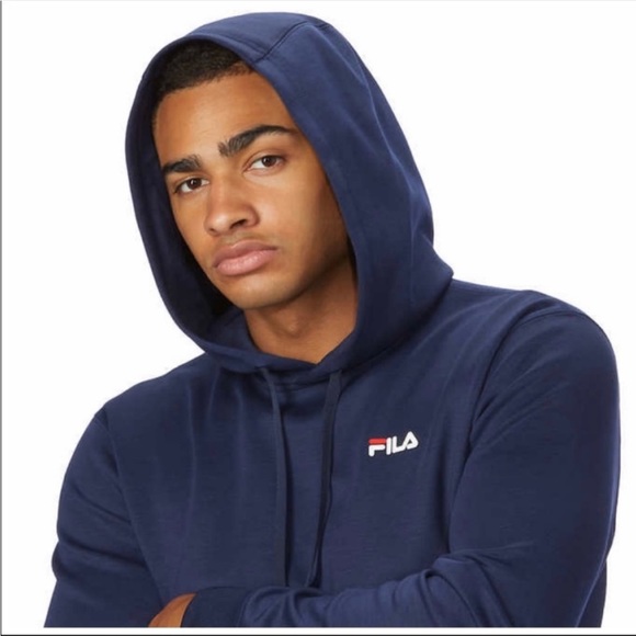 Fila Men's Performance Hoodie, Navy Blue - Picture 3 of 5